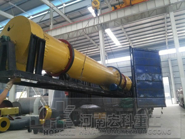 河南商丘的客戶，您采購的Ф1200×8m雞糞烘干機(jī)已發(fā)出