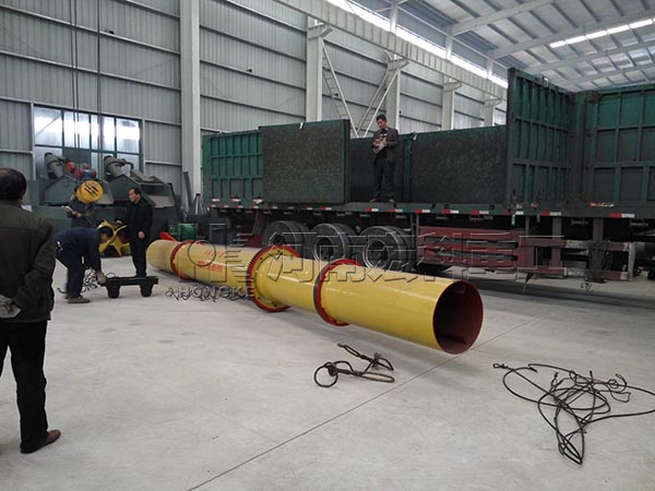 黑龍江的客戶，您采購的1.2×7m的牛糞烘干機(jī)已發(fā)出，請注意查收